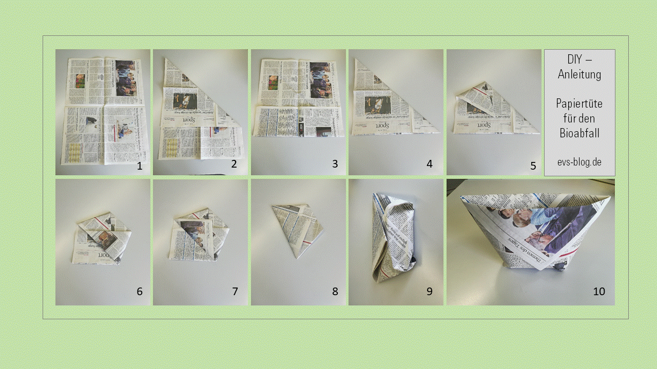 DIY- Papiertüte für den Biomüll